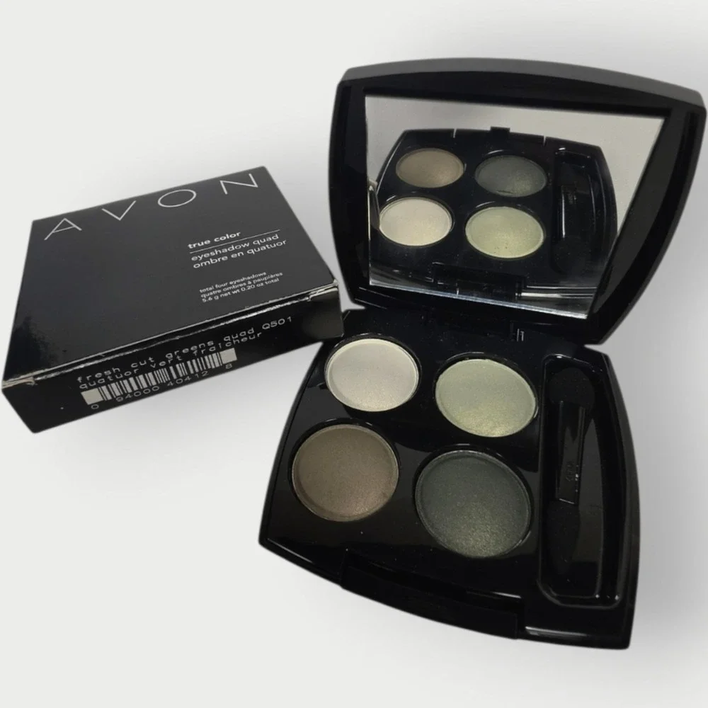 Avon True Color Eye Shadow Quad In Fresh Cut Greens Q501 New In Box
